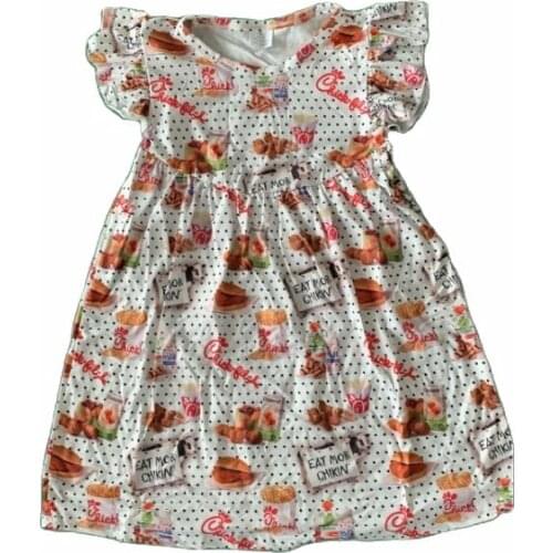 Wholesale Baby Girls Pearl Dress Cute Cartoon Children Clothing Beautiful Set