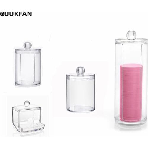 Cosmetics Organizer Container For Cotton Pads Cosmetic Makeup Organizer Jewelry Crystal Storage Box