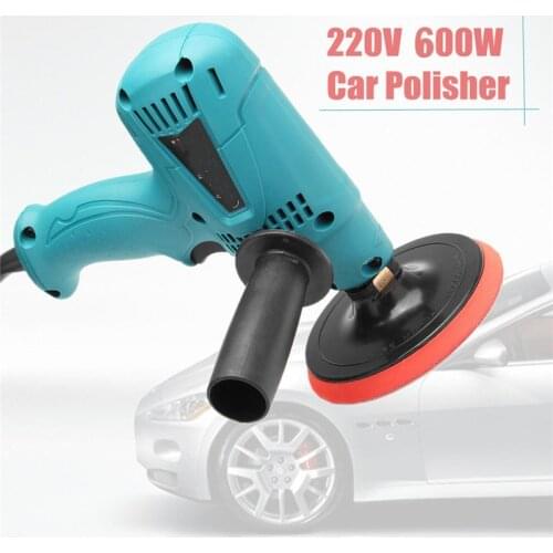 Car Polisher 220V 600W 3500r/min Speed Adjustable Electric Car Boat Polishing Waxing Sander Multi-functional Head Buffer Cleaner