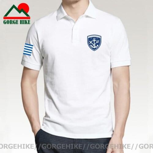 Navy Greece Greek GRC GR new Tops Short sleeve Polo shirts men casual fashion Slim Fit Comfort Business male polo shirt fashion