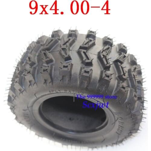 9X4.00-4 Vacuum tires Tire wheel for Turf Rider Tread Tubeless Lawnmower Golf Go Cart ATV Pocket Bike Go Kart