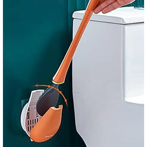 Silicone Toilet Brush For Wc Accessories Drainable Toilet Brush Wall-mounted Cleaning Tools Home Bathroom Accessories Sets