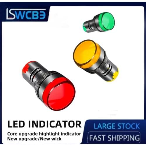 Indicator light AD16-22D/S LED signal light 22DS 220v 12v24v36v380v power indicator