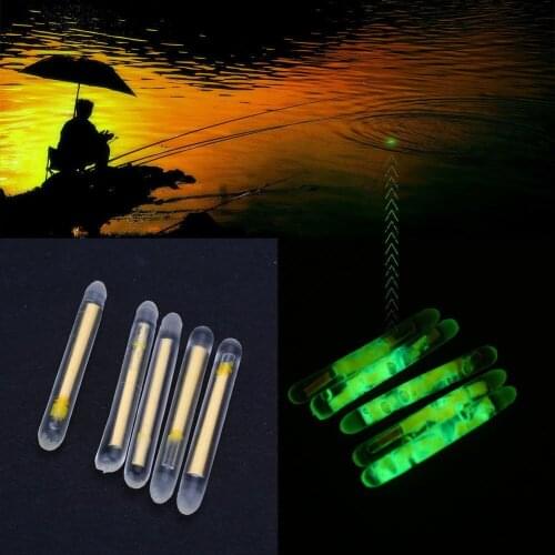 TDPRO 50 Pcs Fishing Fluorescent Light Stick Light Night Float Clip Glow In Dark Rod 37 X 4.5 Mm Fishing Equipment Lights