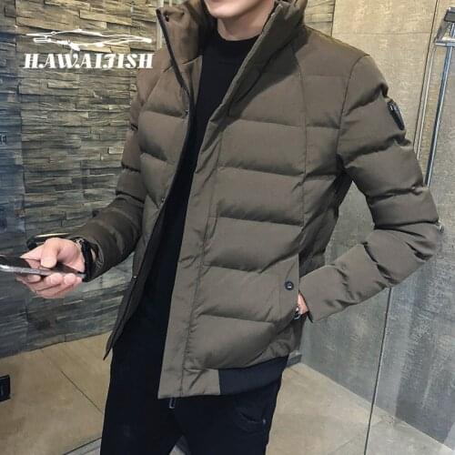 Thick Warm Solid Color Mens Coat Cotton-padded Jacket Mens Winter Jacket 2021 New Down Jacket Padded Jacket Winter Parka