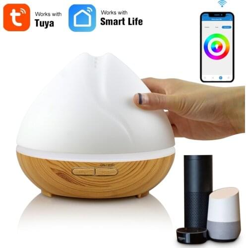 Smart Life Tuya WiFi Aroma Diffuser Colorful Humidifier EU 400ml APP Control Essential Oil Diffusion Work With Alexa Google