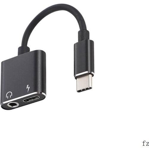 100 Pcs USB Type C Audio Charging Adapter for Huawei 2 in 1 Type C Male to 3.5mm Headphone and Charging Adapter for Samsung