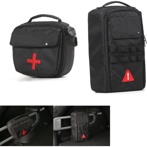 2pcs/set Car First-Aid Medical Kit Bag + Tool Kit Bags Case For Cherokee 2014-2016 Auto Accessories Car Styling Bag