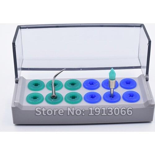 2 PCS High quality 8 holes endo box for RA diamond bur Repair box Planting endodontic box rubber diamond polishers
