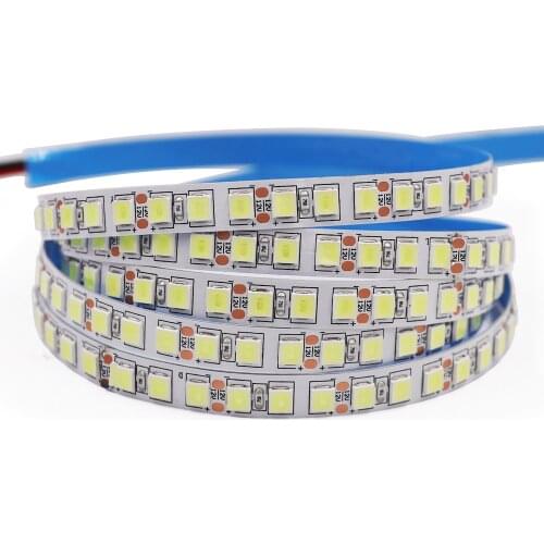 5m/lot DC12V 5054 Super Brightness White/Warm White Led Light Strip 60Leds/m 120Leds/m Waterproof Flexible LED Ribbon Tape Strip