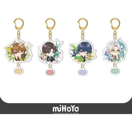 Anime Tears of Themis Vilhelm Marius Raven Cute Keychain Cosplay Acrylic Student Itabag Pendant Cartoon Keyring Toys Xmas Gifts