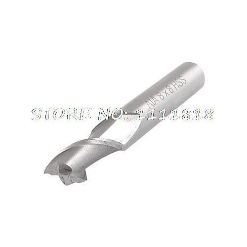 Hardware Milling Tool 2 Flutes 2F HHS End Mill 8mm x 8mm x 19mm x 63mm