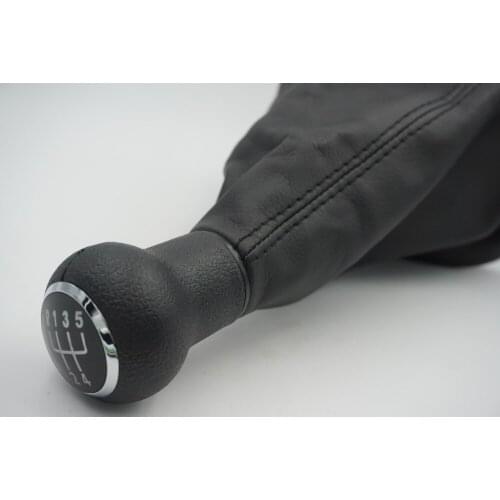 FREE SHIPPING New 5 Speed Gear Shift Knob With Leather Boot For VW Golf 3 MK3 92-98/T4 91-04/Vento 92-98/1H0711141A 1H0711115A
