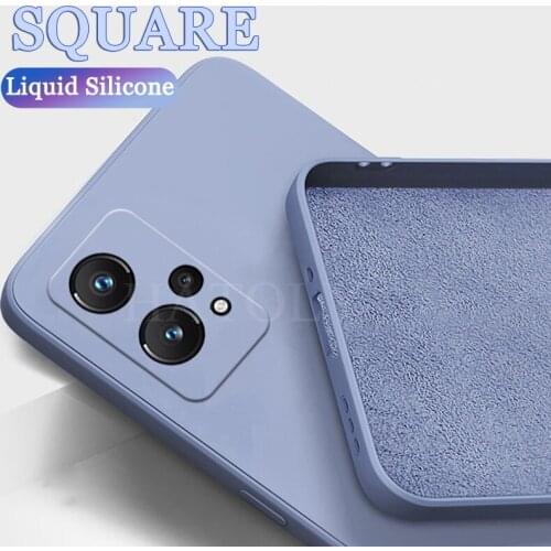 For Realme GT 5G Case Original Liquid Silicone Shockproof Coque Case For Realme GT Cover For Realme 8 8 Pro Realme C21 Q3 Pro