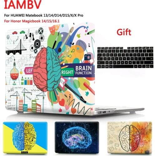 2020 Cartoon brain Case For huawei Matebook Mate 13 14 Mate book X pro X ,Cases for Mate book D14 D15 MagicBook14 15 16.1+gift