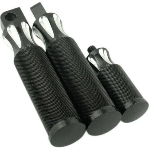 Black Motorcycle CNC Foot Rest Footpeg Shifter Pedal For Harley Sportster 883 1200 Touring Dyna