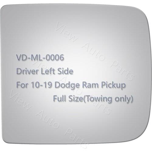 For Dodge Ram Rear View mirror Glass 2010-2019 Dodge Ram 1500 2500 3500 700 Upper Towing Side Mirror Glass Driver Left Side