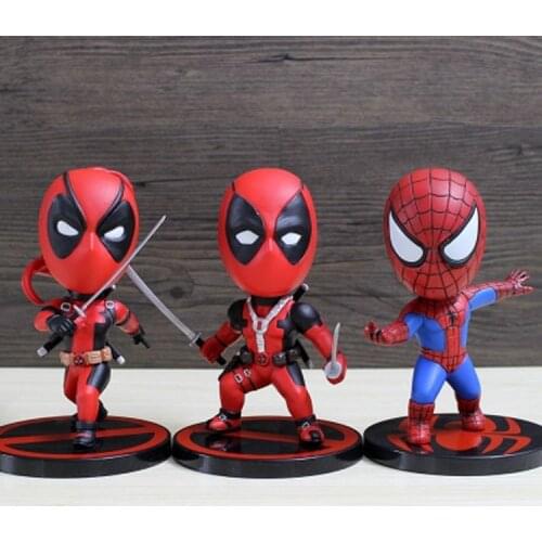 Disney Marvel X Men spider Deadpool Lady 13cm Action Figure Anime Mini doll Decoration PVC Collection Figurine Toy model gift