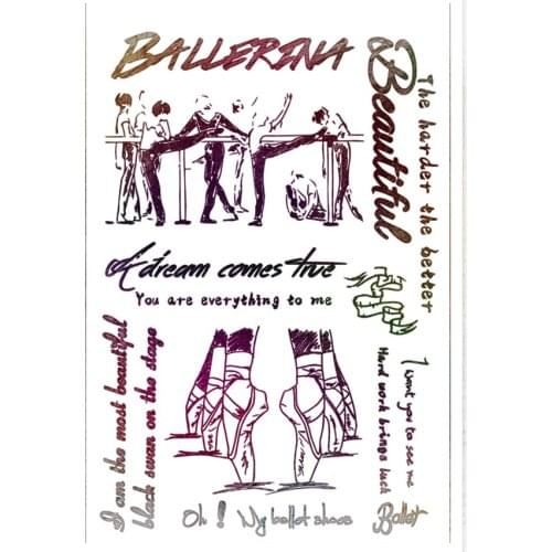 Hot sale ballet dream Transparent Clear Stamps / Silicone Seals Roller Stamp for DIY scrapbooking photo album/Card Making