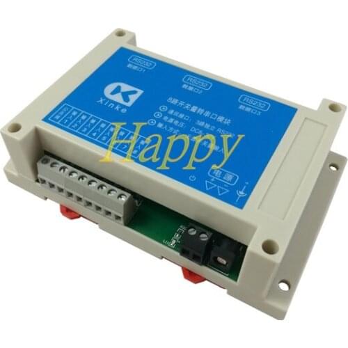 Switch input 3 serial port output protocol converter Chinese programming RS232 data processing MCU control