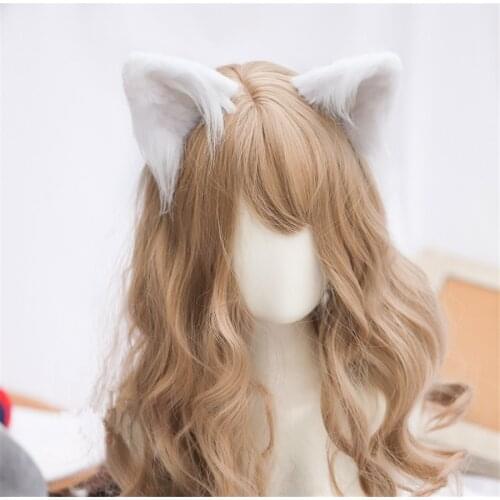 Lolita Furry Animal Beast Ears Hairpin Headwear Ear Clip Girl Plush Cat Ear hairpin Cosplay Hair Accessory D558