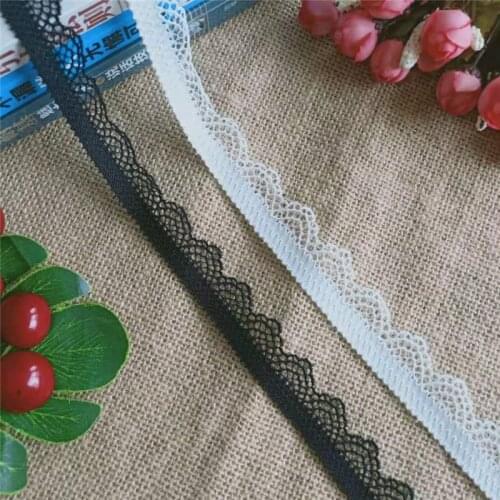 Materia Silk Polyester Water Soluble 1.5cm Curtain Embroidery Accessory Fabric Black Clothing Swiss Voile Laces Spandex S2649
