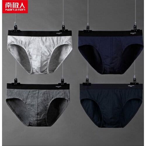 Nanjiren Men underwear pure cotton breathable warm pants youth plus size shorts men underwear 4 packs