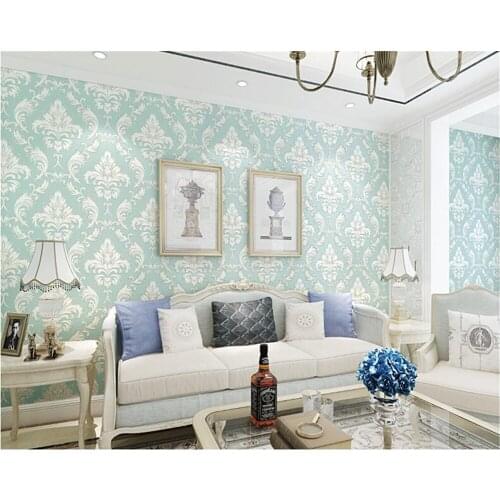 Beibehang papel de parede Fashion high nonwoven 3d wallpaper three-dimensional relief European style bedroom study TV background