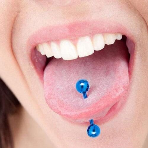 7PCS Medical Stainless Steel Tongue Pierced Nipple Ring Barbell Body Piercing Jewelry Percing Tongue Studs Barbell Bars Ring