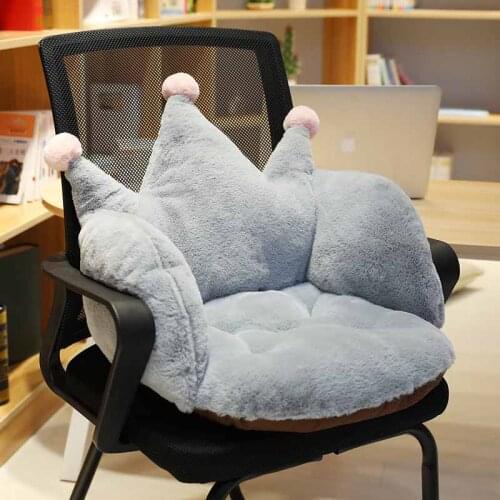 Lovely Cartoon Faux Rabbit Fur Chair Seat Cushion for Home Decor and Office Thicken Seat Pad Sofa Home Decorative