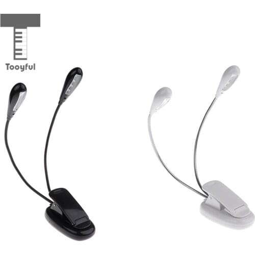 Tooyful Adjustable 8 LED Clip-on Music Stand Light Bright Reading Lamp Illumination Stage Travel Accessory