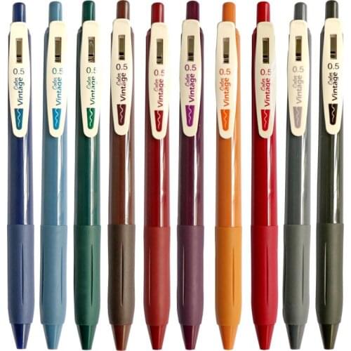 Vintage Morandi Nordic Gel Pens Simple Press Pens Kawaii Neutral Pens For Kids Girls Gift School Office Supplies Stationery