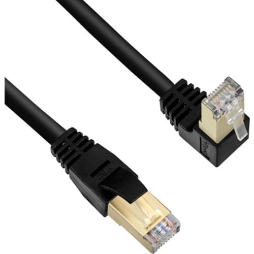 Category 7 network cable elbow 10 Gigabit double shielded twisted pair household pure copper