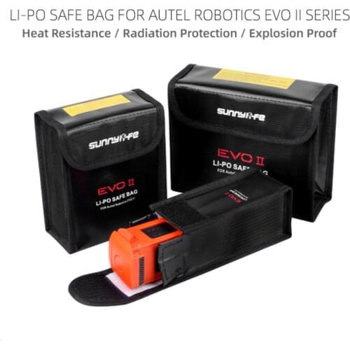 Replacement for Autel EVO II Drone Portable LiPo Battery Safety Storage Bag Heat Resistant Fire Resistant Storage 1/2/3 battery