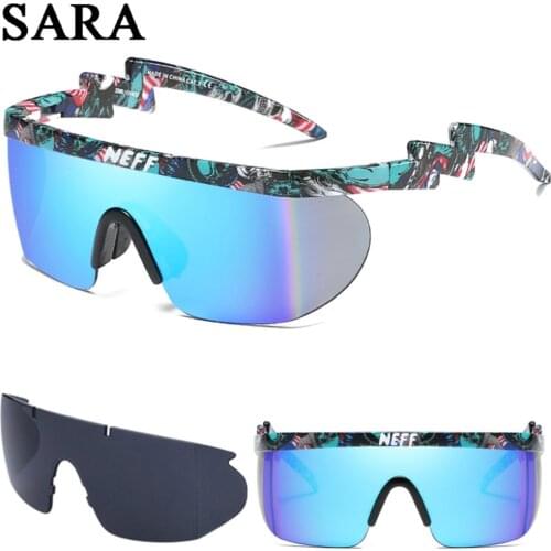 2 Lens Gafas Feminino New Fashion Brand Neff Sunglasses Vintage Sun Glasses Coating Eyewear Driving Men/Women Oculos De Sol