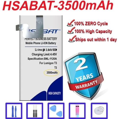 Top Brand 100% New 3500mAh Battery for Lumigon t3 in stock