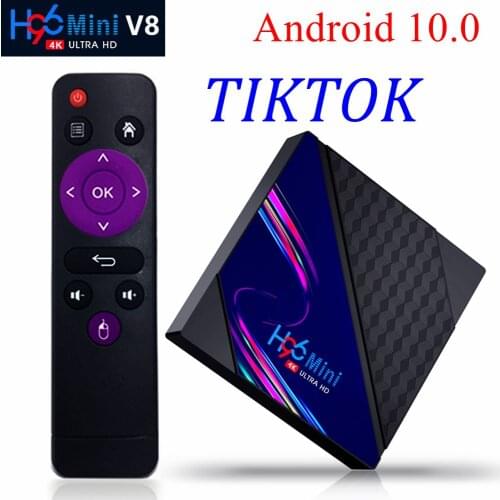 20pcs TV Box H96 Mini V8 Android 10 1GB 8GB 2GB 16GB RK3328A Quad Core 2.4G Wifi 4K 1080p Google Play Youtube Smart Media Player