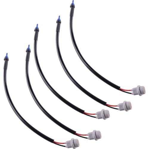 Universal 5Pcs T10 Extension Wiring Harness Adapter Sockets 30 cm For Car Auto 168 175 194 W5W 2825 921 Working Light Bulbs