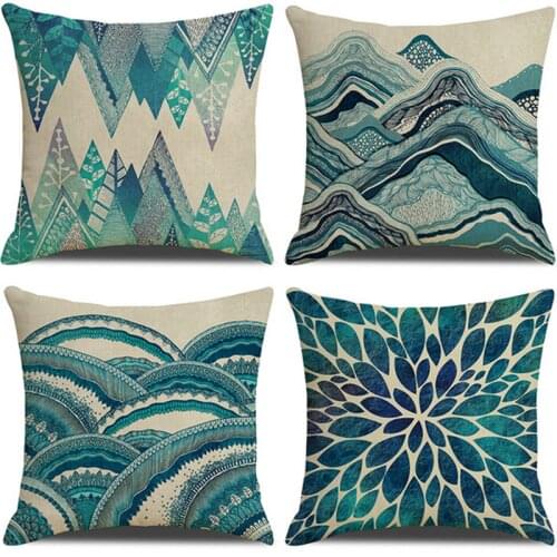 2pcs/set Micro Fiber Ocean Serries Pattern Pillowcase Cushion Cover Decorative Sofa Throw Pillow Case Home Textile Decor