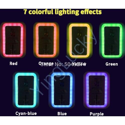 2PCS Universal Colorful LED Flash Decorative Front Type Coin Selector/ Illuminate Frame Coin Acceptor for Vending Arcade Machine