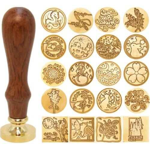 2021 Plant Seal Flower Seal Wax Seal Stamp Retro Antique Sealing Wax Scrapbooking Stamps HEAD Wedding Decorative Invitation