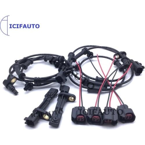 ABS Wheel Speed Sensor Front Rear Left Right Connector Plug Wire For Jeep Wrangler 3.6 3.8L 52125003AB 52060156AD 68003281AB