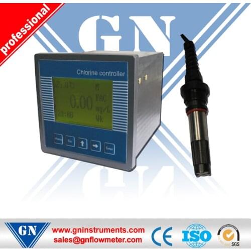 The Chlorine analyser 0~20mg/L Measuring Range 4~20mA Output RS485 Communication Free Chlorine Controller