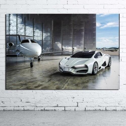 1 Piece Canvas Painting Milan Red Hypercar HD Posters and Prints Wall Pictures for Living Room