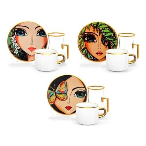 Drop Focus Handled Tea & Coffee Set 18 pieces Numi