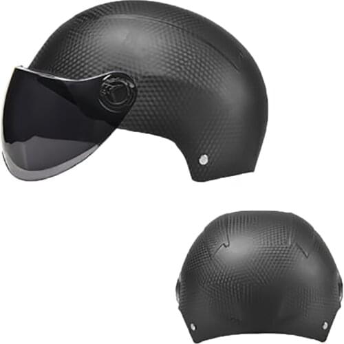 Carbon Fiber Color Motorcycle Helmet Men And Women Full Helmet Cover Winter Electric Car Double Lens Four Seasons Safety