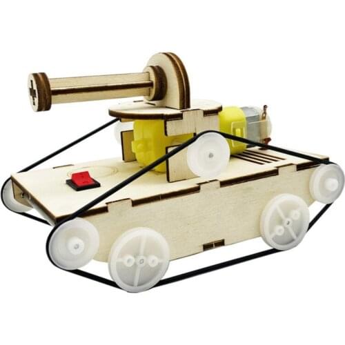 Diy Handmade Emble Tank Cars Model Kits Science Invention Experiment Material Puzzle Educational Kids Toys For Children Gifts