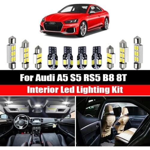 For Audi A5 S5 RS5 B8 8T Canbus Coupe Sportback Vehicle LED Interior Map Dome Trunk Light Car Lamp Auto Accessories