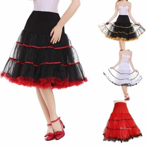 Hot selling Fashion Style 50s Vintage Swing Petticoat Rockabilly 26" Fancy Net Underskirt Short