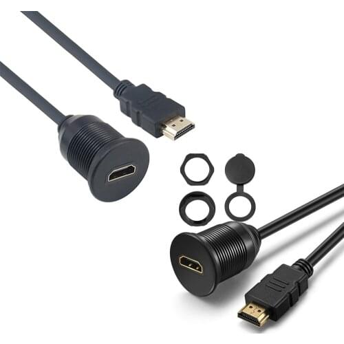 HDMI Panel Flush Mount Cable HDMI Extension Dash Flush Panel Mount Cable For Car, Boat And Motorcycle